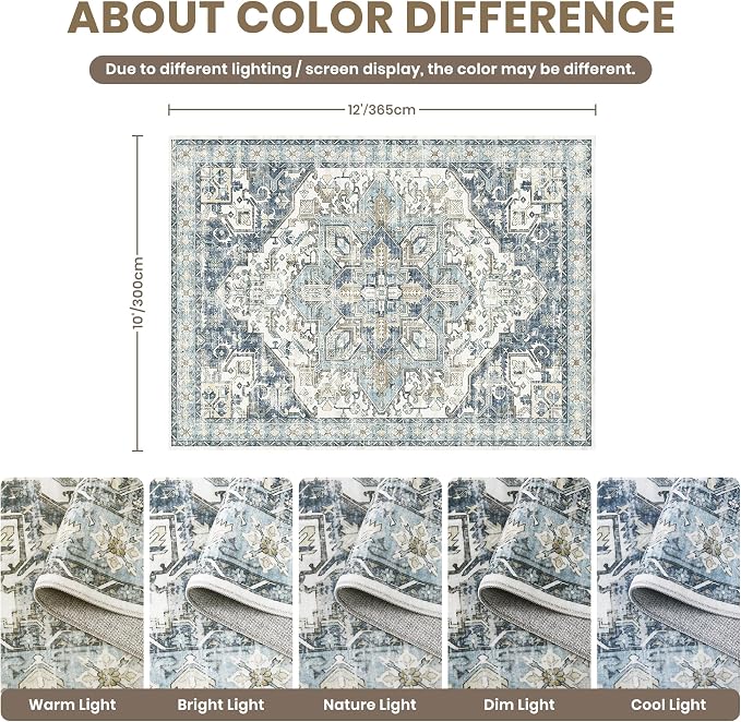 zesthome 10x12 Area Rugs-Washable Rug - Image 2