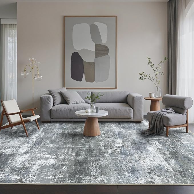 Area Rugs 8x10 for Living Room Bedroom, Modern Abstract Machine Washable Rug - Image 3