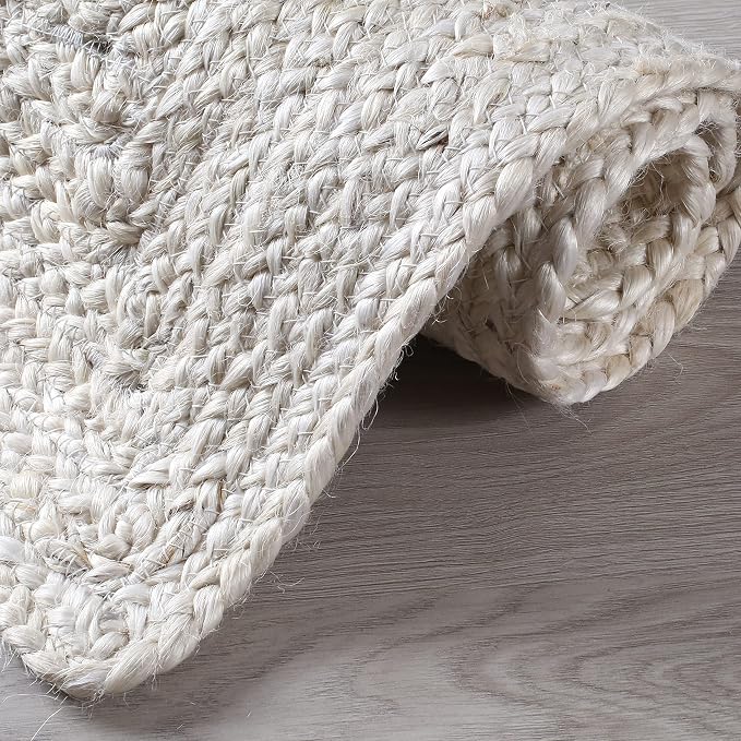 Hausattire Hand Woven Jute Braided Rug, Reversible Boho Entry Area Rugs - Image 6
