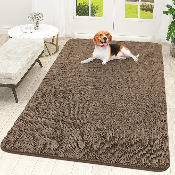 OLANLY Dog Door Mat for Muddy Paws 70x46, Absorbs Moisture and Dirt, Absorbent by OLANLY