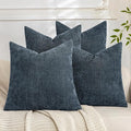 Set of 4 Soft Textured Decorative Throw Pillow Covers 18x18 Inch Cozy Farmhouse by Cozoomy