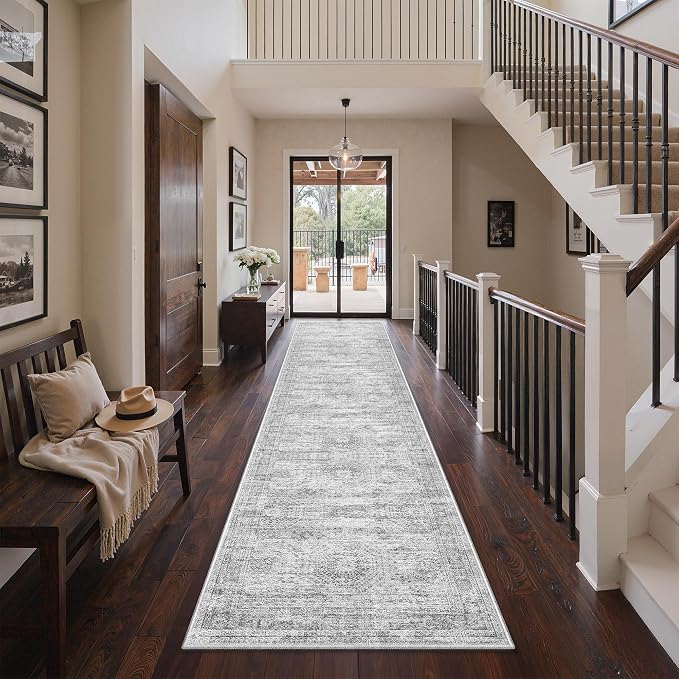 3x12 Runner Rug for Hallway, Non-Slip Long Bathroom Rugs Runner for Kitchen - Image 3