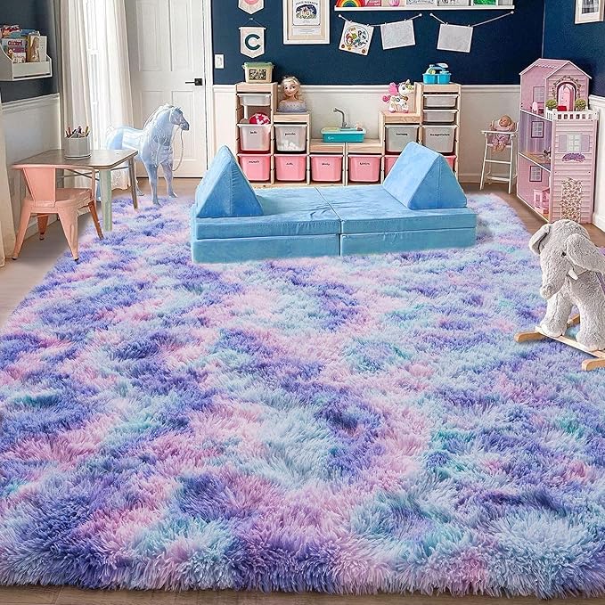 Rugs for Living Room 5x7, Soft Shaggy Modern Shag Area Rug for Bedroom by Quntue