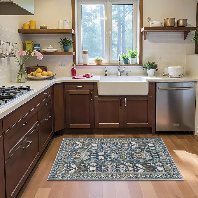 Washable 3x5 Entryway Area Rugs: Ultra Soft Low Pile Carpet - Image 2