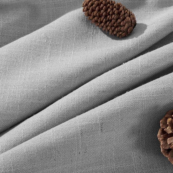 Joydeco Linen Curtains for Living Room, Light Filtering Rod Pocket Back Tab - Image 3