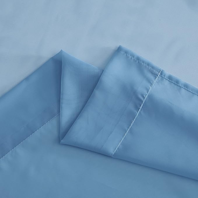 NICETOWN Voile Sheer Stone Blue Curtains 84 Inches Long, Grommet Airy & - Image 6