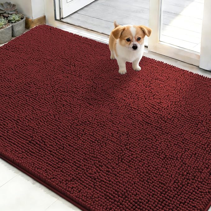 OLANLY Dog Door Mat for Muddy Paws 50x30, Absorbs Moisture and Dirt, Absorbent by OLANLY