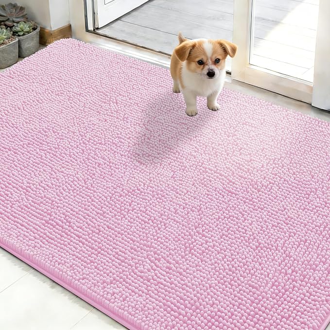 OLANLY Dog Door Mat for Muddy Paws 50x30, Absorbs Moisture and Dirt, Absorbent by OLANLY