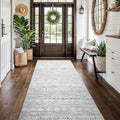 4x10 Washable Hallway Runner Rug：Moroccan Non-Slip Wide Runners by Ksrau