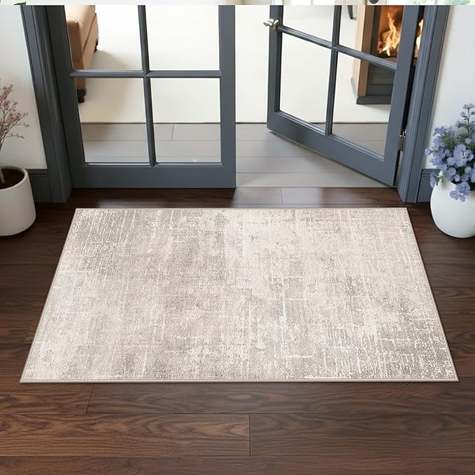 Washable 2x4 Entryway Area Rugs: Abstract Water Resistant Kitchen Sink Rug by HYHAOYUNLAI