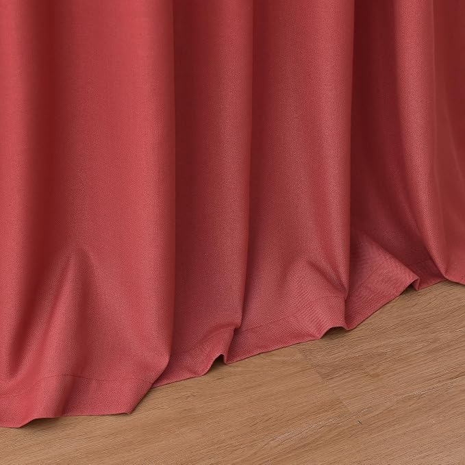 Christmas Red Linen Curtains 108 Inches Long - Image 9
