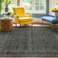 Dark Green 4x6 Washable Area Rug by HazoHaus