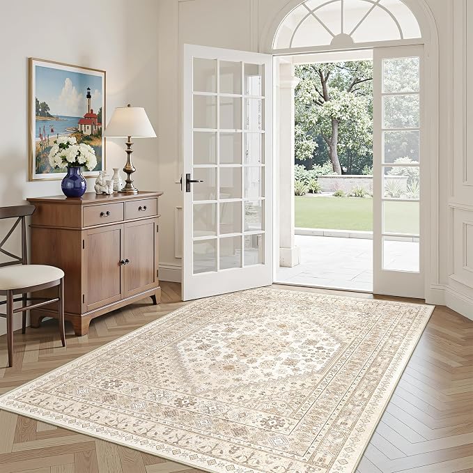 3x5 Washable Area Rug for Entryway, Kitchen Rugs Non Slip for Dining Room by Restydon