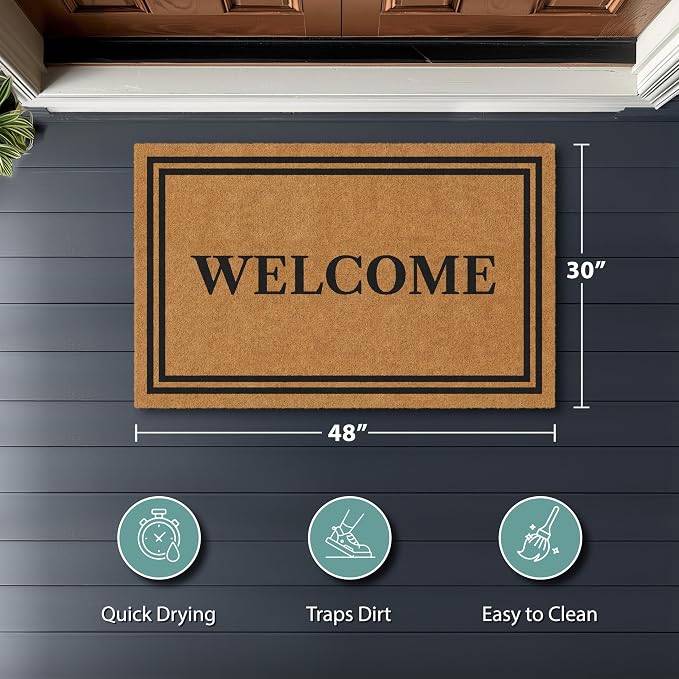 Barnyard Designs Natural Coco Coir Heavy Duty Backing Doormat - Image 8