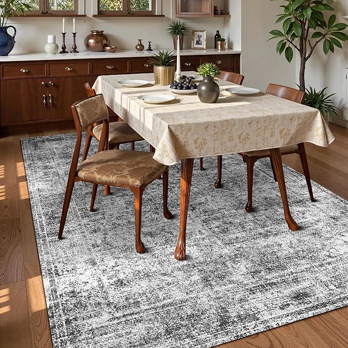 Washable Area Rug 3' x 5 ' Vintage Traditional Persian Mat - Image 3