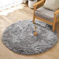 ORINOVA Silver Grey Shag Faux Sheepskin Fuzzy Fur Rugs by ORINOVA
