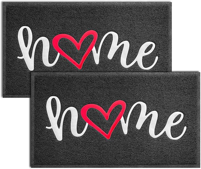 EARTHALL Door Mat 2-Pack Outside Inside Home Doormat 30"x17.5" Durable Floor - Image 8