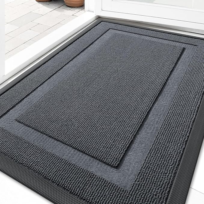 OLANLY Front Door Mat Indoor Outdoor Entrance, Waterproof All-Season, by OLANLY
