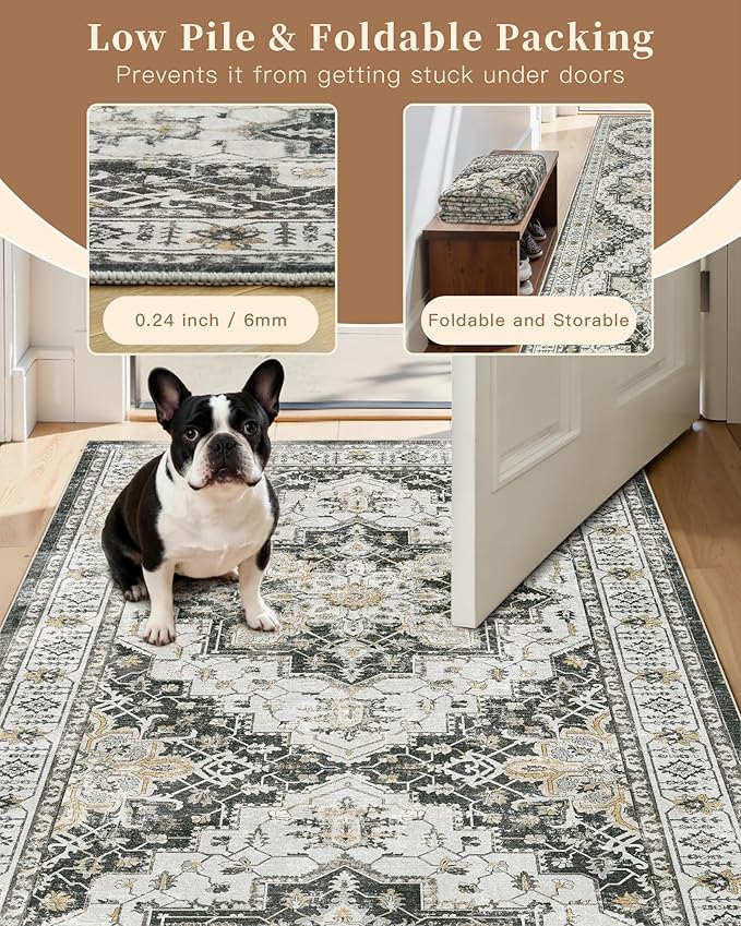 Madane Washable Rug 8x10 Area Rugs - Image 6