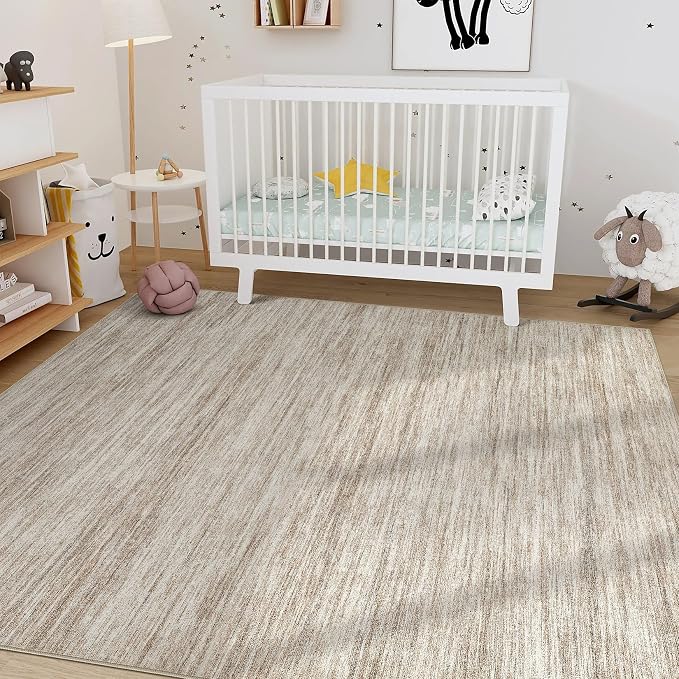 Nakagishi 8X10 Area Rugs Living Room: Washable Large Vintage Rug Neutral - Image 8