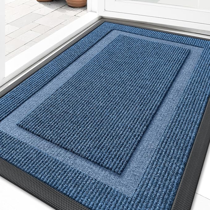 OLANLY Front Door Mat Indoor Outdoor Entrance, Waterproof All-Season, by OLANLY
