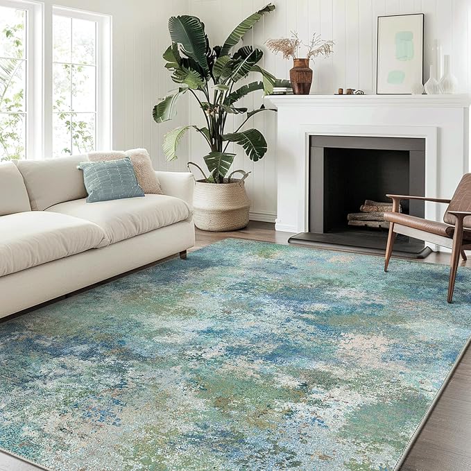 Area Rugs 6x9 for Living Room Bedroom, Modern Abstract Machine Washable Rug - Image 3