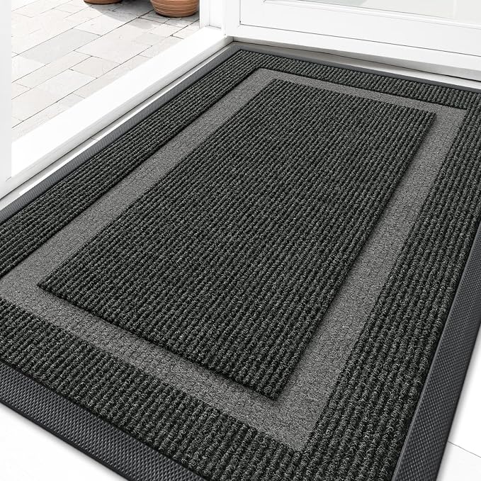 OLANLY Front Door Mat Indoor Outdoor Entrance, Waterproof All-Season, by OLANLY