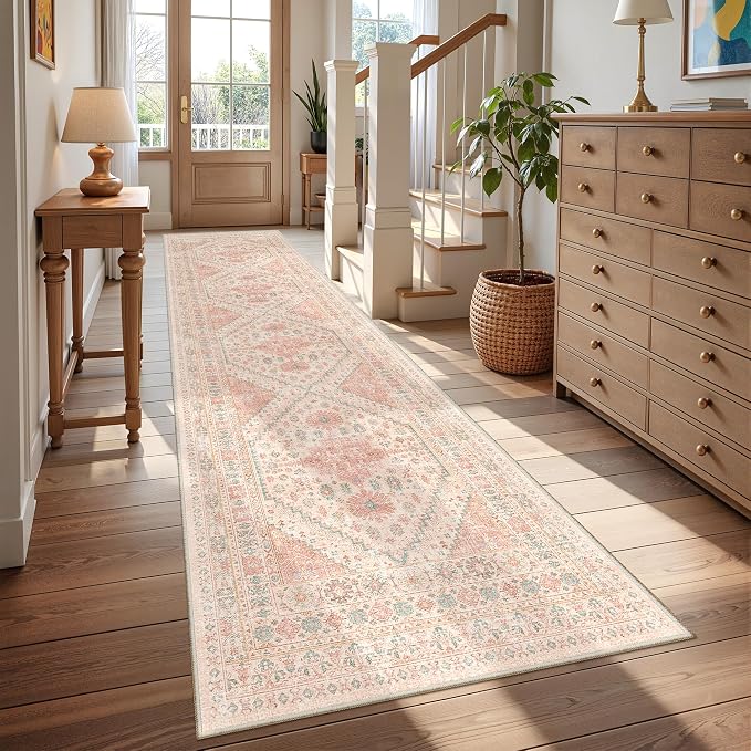 Kitchen Runner Rug Non Slip Washable 2.5x10, Soft Ultra-Thin Entryway Rug by Restydon
