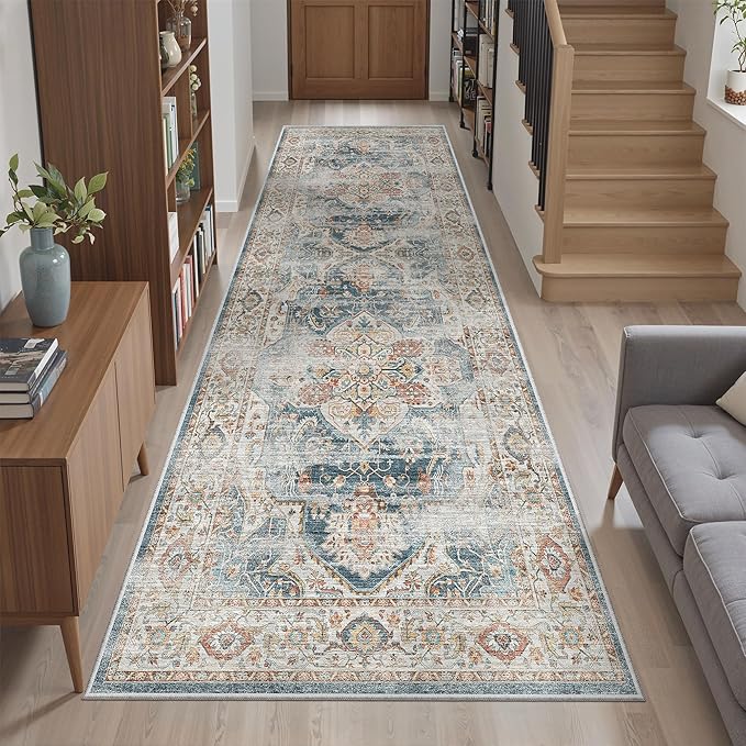 Madane Runner Rug 2'6''x8' Kitchen Runner, Hallway Runner Printed Vintage by Madane