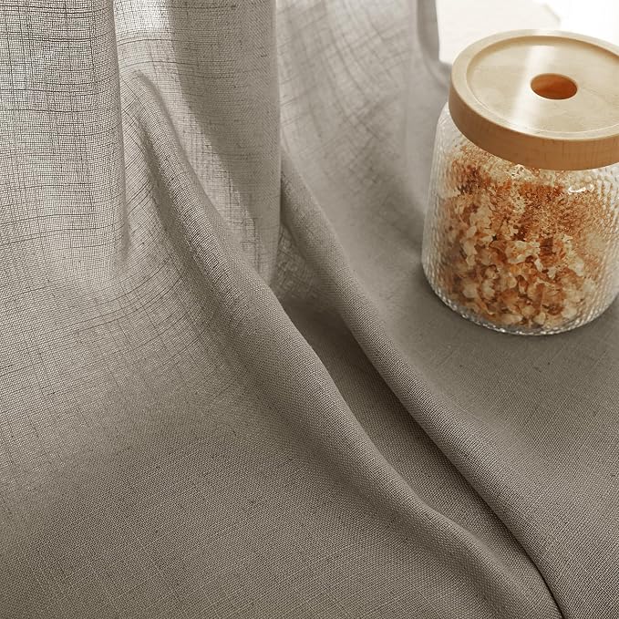 Taupe Linen Curtains 96 inches Long - Image 2