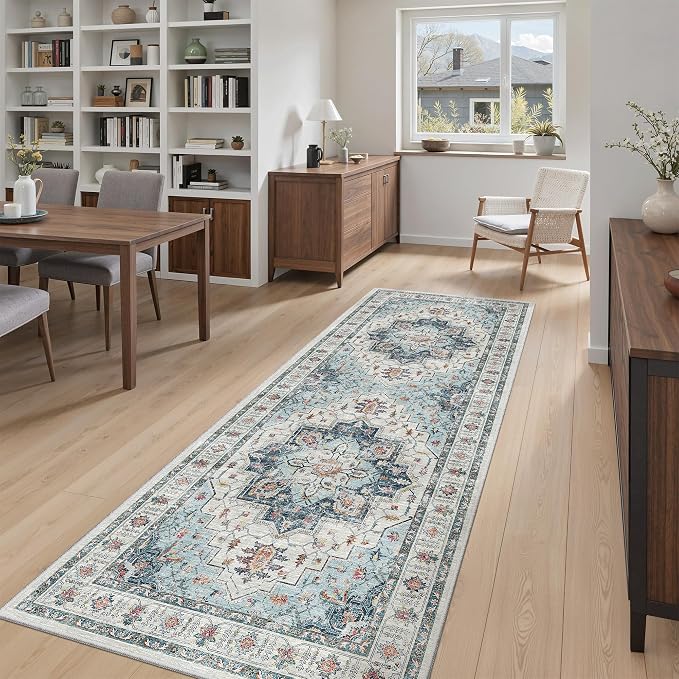 Madane Hallway Runner 3x8, Kitchen Rugs Washable Entryway Rug Vintage Kitchen - Image 2