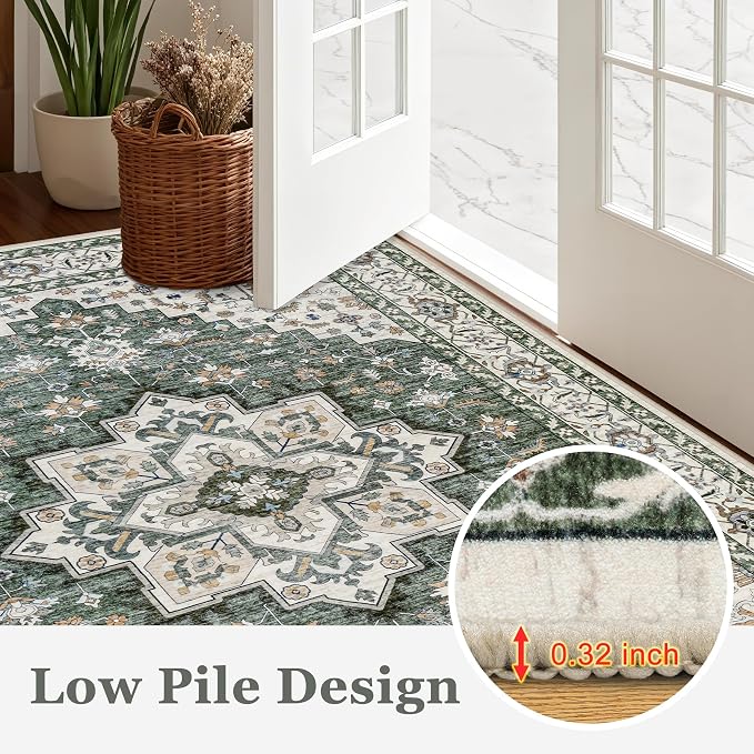 3x5 Area Rugs Living Room: Washable Rug - Image 9