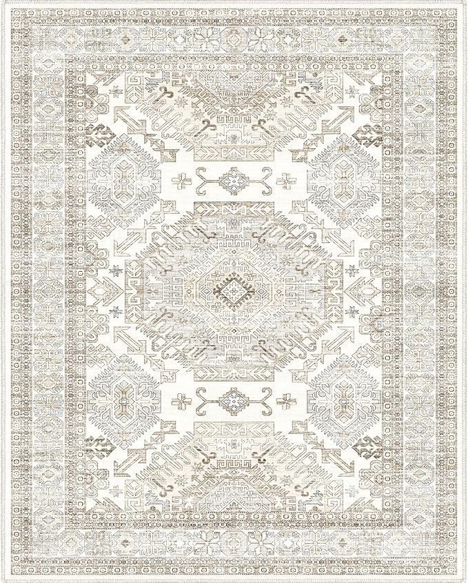 Area Rugs 8x10 for Living Room, Washable Boho 8x10 Area Rugs for Bedroom by PhonzenuoCarpet