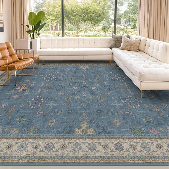 Hazo Haus Blue Big Rugs for Living Room - Image 8