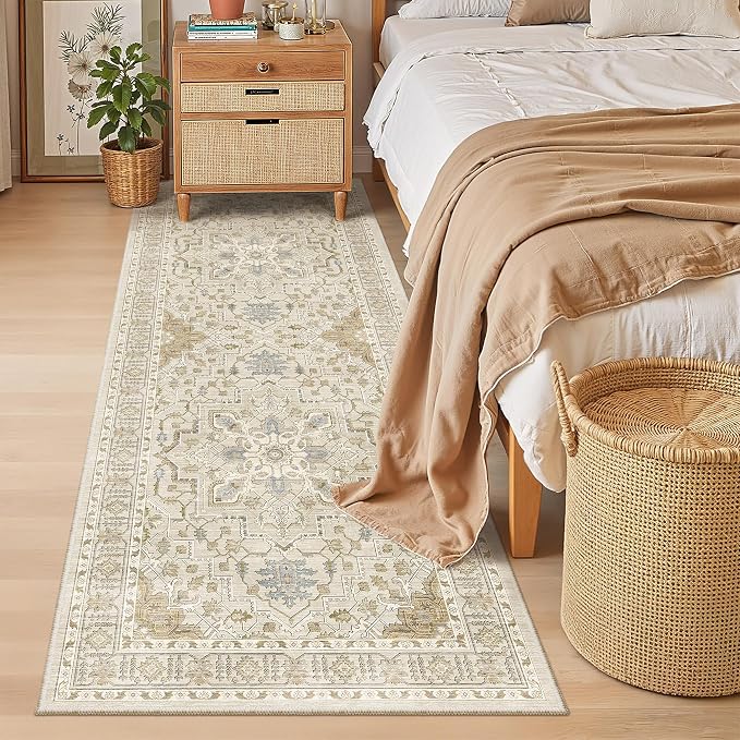 Madane Hallway Runner 3x8, Kitchen Rugs Washable Entryway Rug 8ft Vintage - Image 3