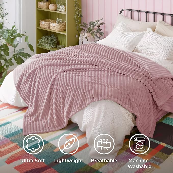 Bedsure GentleSoft Pink California King Size Blanket - Image 5