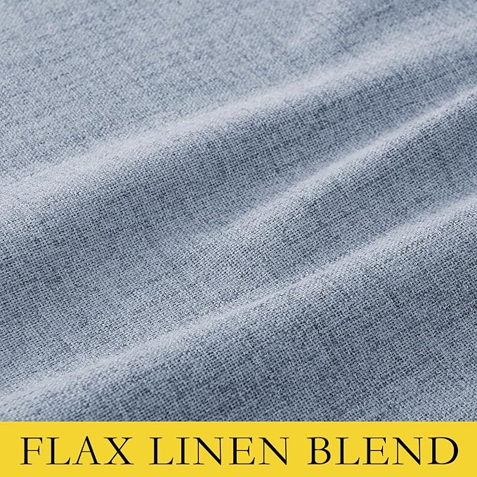 NICETOWN Full Blackout Linen Curtains 102" Length - Image 3