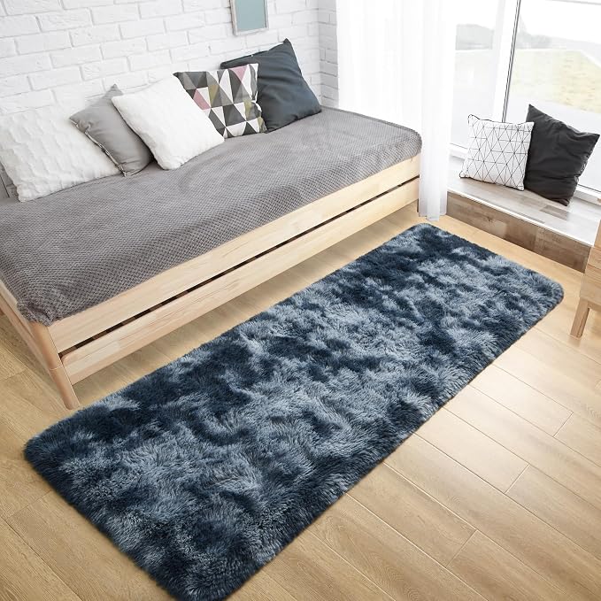 Tepook Fluffy Runner Rugs for Bedroom Aesthetic 2x6 Feet, Shag Soft Bedside Rug - Image 4