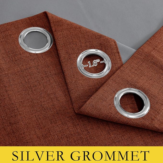 NICETOWN 100% Absolutely Blackout Linen Curtains - Image 7