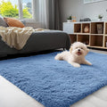 OLANLY 3x5 Machine Washable Small Bedside Rug, Soft Fluffy Shaggy Rugs by OLANLY