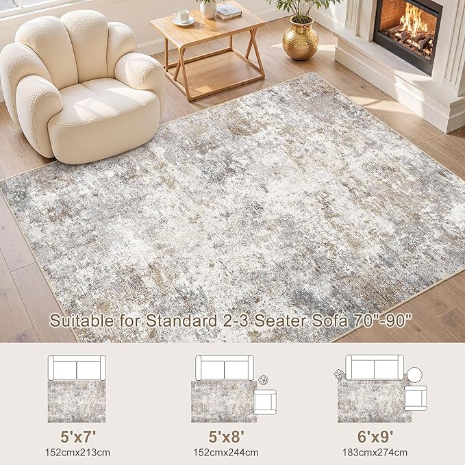 5x7 Area Rug Living Room Rugs - Image 3