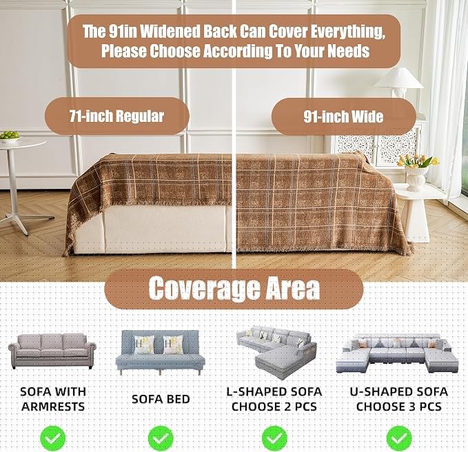 Couch Cover for Dogs Washable Sofa Cover, Sectional Couch Covers, Sofa Covers - Image 3