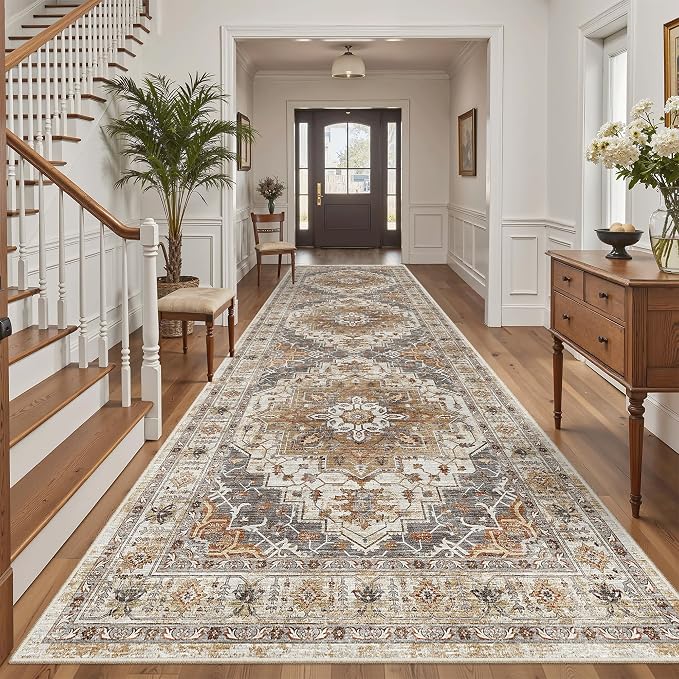 Madane 4x12 Wide Hallway Runners: Washable 12ft Runner Rug - Image 3