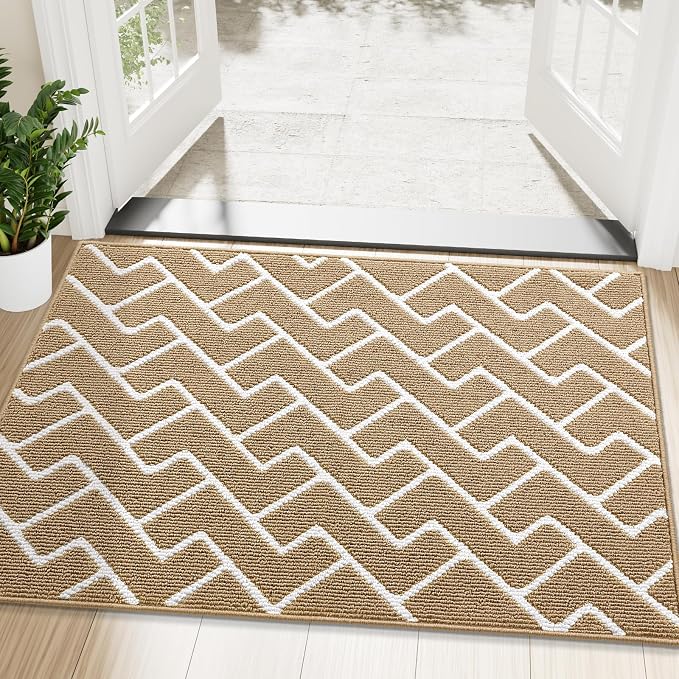 OLANLY Front Door Mat, Non-Slip Rubber Backing, Dirt Resistant and Absorbent by OLANLY