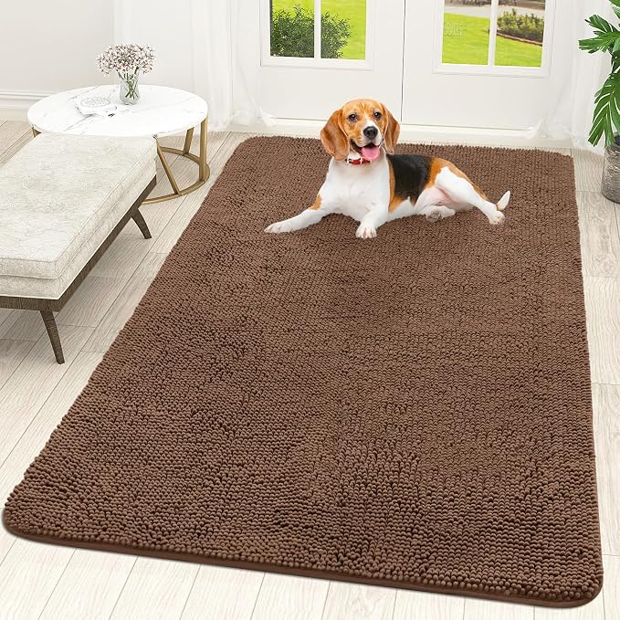 OLANLY Dog Door Mat for Muddy Paws 59x35, Absorbs Moisture and Dirt, Absorbent by OLANLY