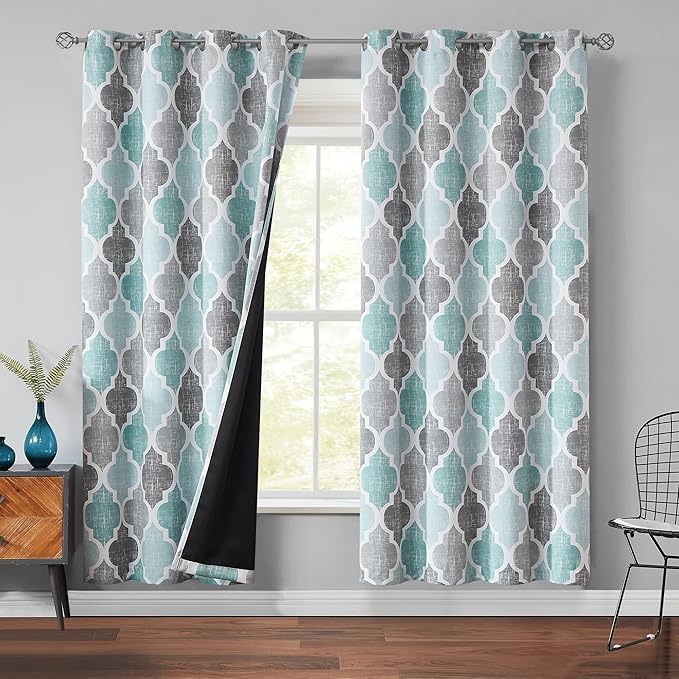 Beauoop 100% Blackout Curtains 72 Inches Long 2 Panels by Beauoop