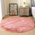 ORINOVA Pink Washable Fluffy Round Rugs by ORINOVA