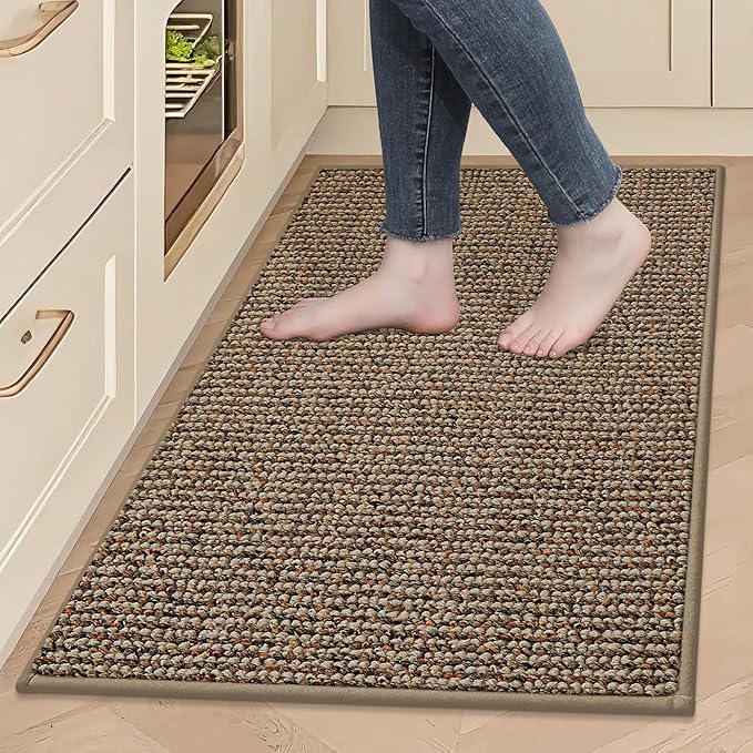 BEQHAUSE Kitchen Rugs 24"x36", Non-Slip Kitchen Mats by BEQHAUSE