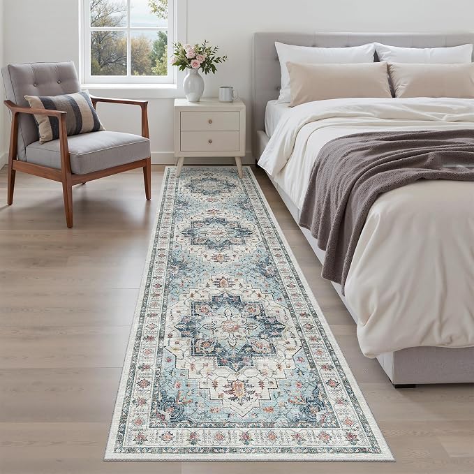 Madane Runner Rug 2x8, Washable Hallway Runner Rugs, Non-Slip Low-Pile Soft - Image 5