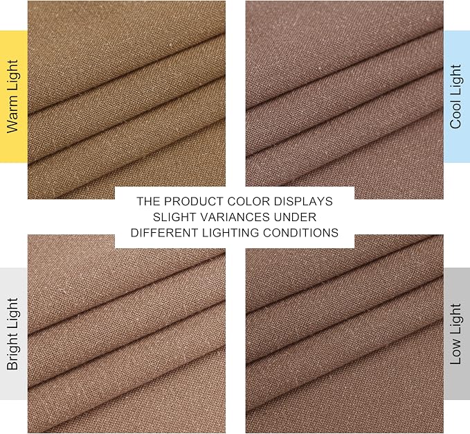 NICETOWN Gold Brown Linen Curtains - Image 9